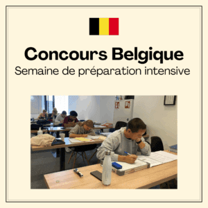 Concours Belgique - Semaine de préparation intensive
